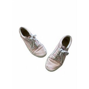 Vans Mens Lace Up Leather Sneakers Pink Size 8